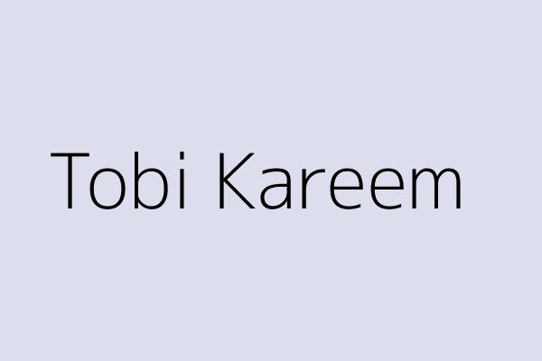 Tobi Kareem 